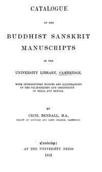 Catalogue of the Buddhist Sanskrit Manuscripts in the University Library 10639942